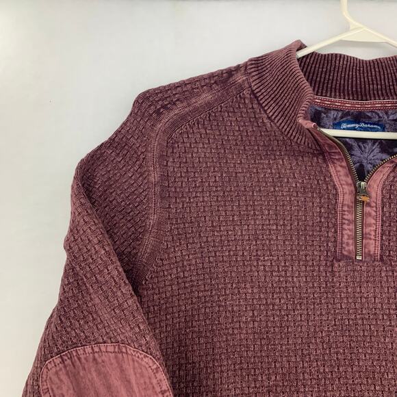 Tommy Bahama Sunbreak Half-Zip Sweater Chestnut Size XXL Big & Tall - Picture 6 of 15